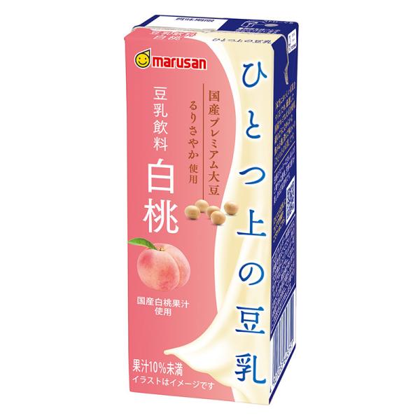 マルサンアイ ひとつ上の豆乳 豆乳飲料 白桃 200ml×72本 1本83円 送料無料（一部地域を除く） マルサン 植物性ミルク