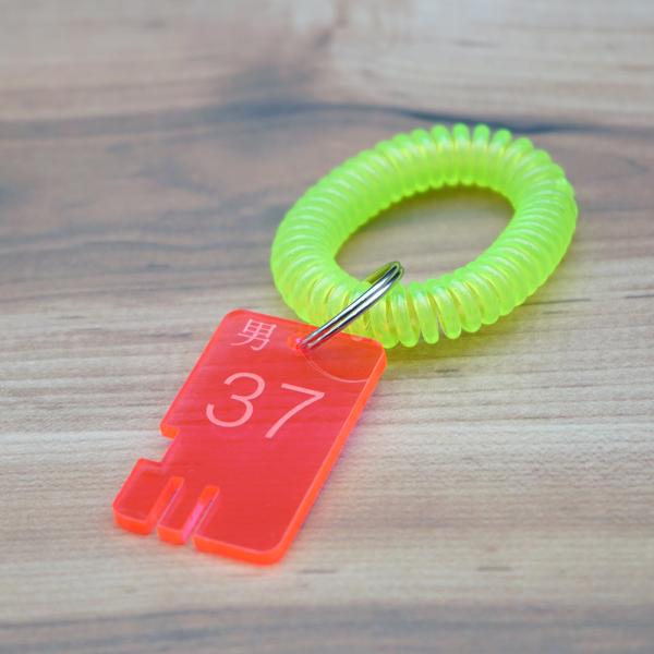SPIRAL / SENTOU bracelet/anklet(キー：ピンク/リング：イエロー No.37 男湯) Chain&co. 送料無料
