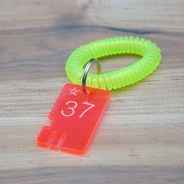 SPIRAL / SENTOU bracelet/anklet(キー：ピンク/リング：イエロー No.37 女湯) Chain&co. 送料無料