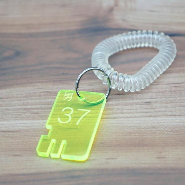 SPIRAL / SENTOU bracelet/anklet(キー：イエロー/リング：クリア No.37 男湯) Chain&co.送料無料