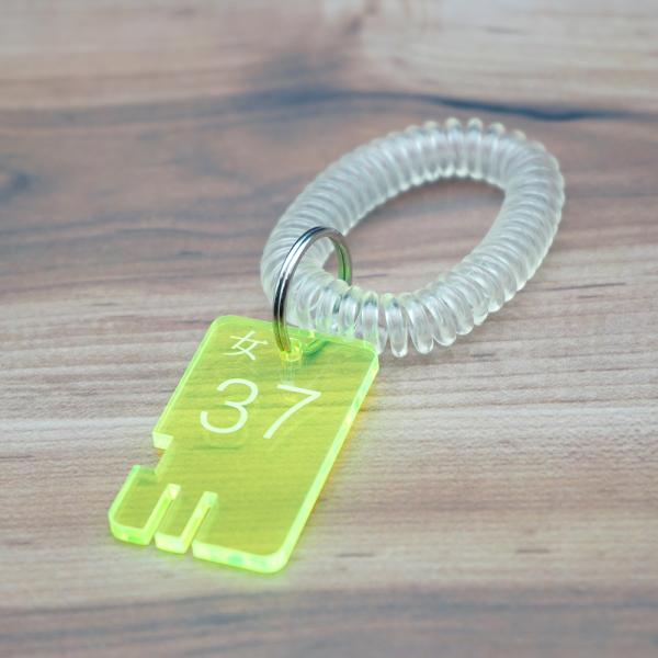 SPIRAL / SENTOU bracelet/anklet(キー：イエロー/リング：クリア No.37 女湯) Chain&co.送料無料