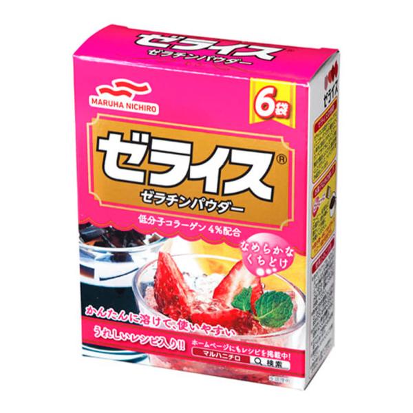 お湯の中に振り入れてかき混ぜるだけで簡単に溶ける、顆粒状のゼラチンです。「豚」由来のコラーゲンから作られています。1袋当たり5g(標準的な使用で250ml分)と、使い切りに手頃なサイズです。ゼリーなどのデザート類の他、いろいろなお料理やその...