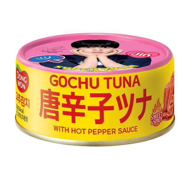 [48缶セット]東遠 BTS Jin 唐辛子ツナ90g 送料無料(沖縄・離島を除く) ドンウォン ツナ缶 おかず おつまみ 韓国 缶詰