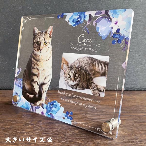 大切なペットの誕生日、記念など、思い出の写真をフォトプレートにしてみませんか？プレゼントにもオススメです。◆デザイン・エレガントローズ・バイオレット・ボタニカルフラワー・スマイルイエロー・スプリングフラワー・チューリップ・ブルーヘブン・リー...