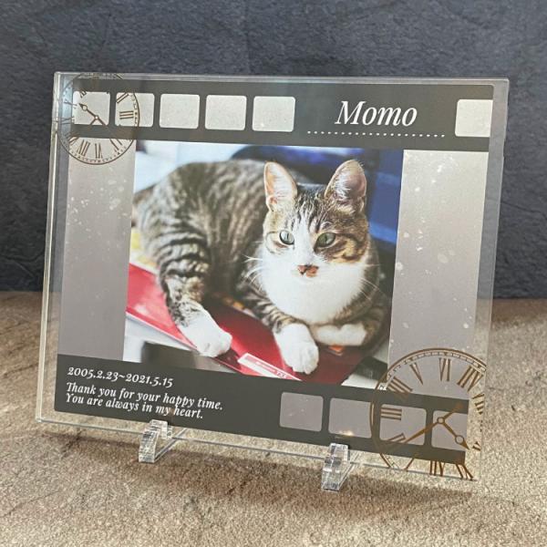 大切なペットの誕生日、記念など、思い出の写真をフォトスタンドにしてみませんか？◆デザインパステルドリームパープルパンジーマリンフィルムロール※お写真・デザインなどの背面は白色になります。◆サイズ画像欄からご確認ください。ご希望のサイズをオプ...