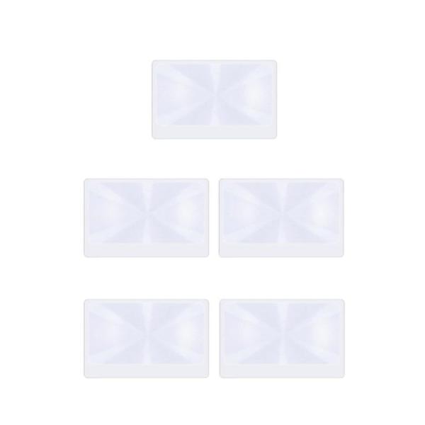 【商品名】　wumio カードルーペ 3倍 5枚セット シートルーペ カード型 虫眼鏡 老眼鏡 薄型 シート カードサイズ シンプル 軽量 携帯 名刺入 【商品説明】　・5枚セット・JAN：4589635177371・サイズ：縦5.5cm ...