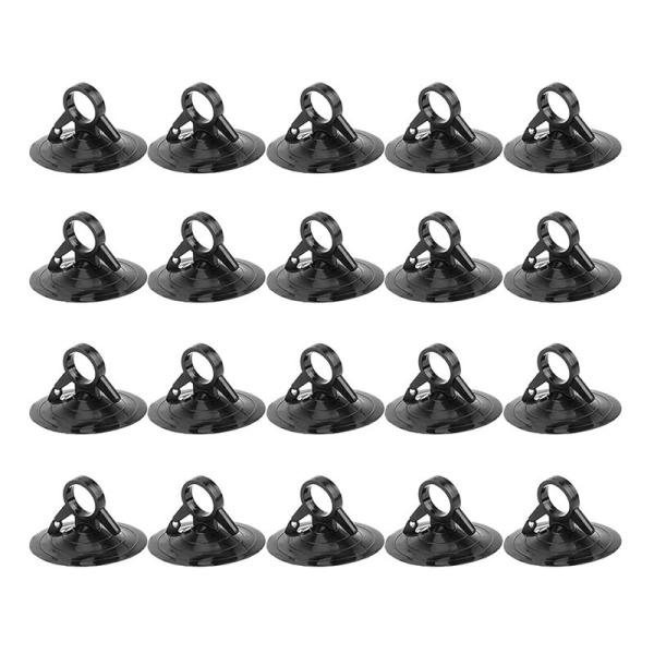 【商品名】　DFsucces 強力吸盤 真空フック PVC材質 長時間強力に吸着状態をキープ 吸盤 交換 補助 車 サンシェード用 20個入 (ブラック 【商品説明】　・【セット販売】：16個の吸盤で あなたの日常的なニーズを満たすことがで...