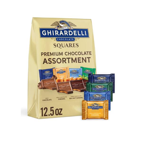 Ghirardelli ギラデリ プレミアム チョコレート アソート スクエア ダーク ミルク 約448g 個包装 ギフト 海外直送 正規品（並行輸入品）