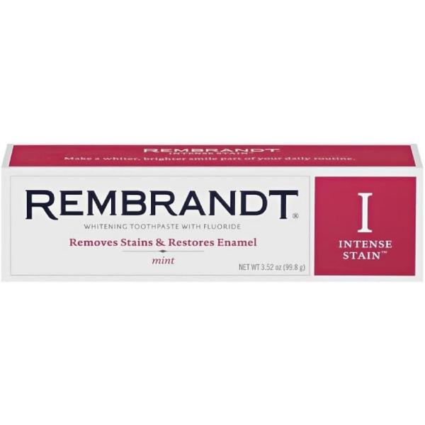 海外直送品 レンブラントインテンスステイン Rembrandt Intense Stain Whitening Toothpaste, Mint, 3.5 oz Pack of 6