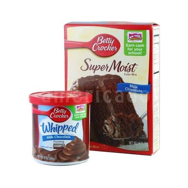 商品の説明■用意するものケーキミックス (ミルクチョコレート)　1箱水 295cc植物油 80cc卵 3個　ブランド ベティークロッカー風味 ミルクチョコレートユニット数 1 個商品の重量 772 グラムパッケージ情報 ボックスこの商品につ...