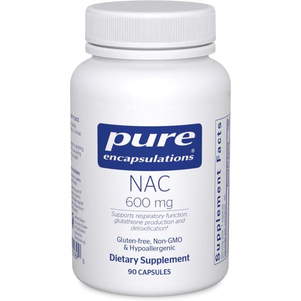 Pure NAC (N-アセチルL-システイン) 600mg 120粒 健康サポート 栄養補助 サプリメント ピュア エンキャプスレーションズ（並行輸入品）