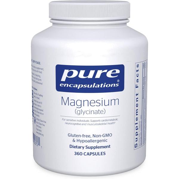 Pure Magnesium Glycinate 360粒 高吸収 マグネシウム グリシネート サプリ 睡眠 筋肉 健康サポート ピュア エンキャプスレーションズ（並行輸入品）