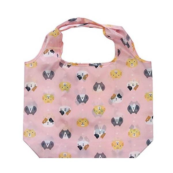 エコバッグ ピンク ネコ かわいい 折りたたんでコンパクト 内側ポケット シンプル おしゃれ ねこ柄 Ecobag Cat Pk エクスプレスジャパン 通販 Yahoo ショッピング