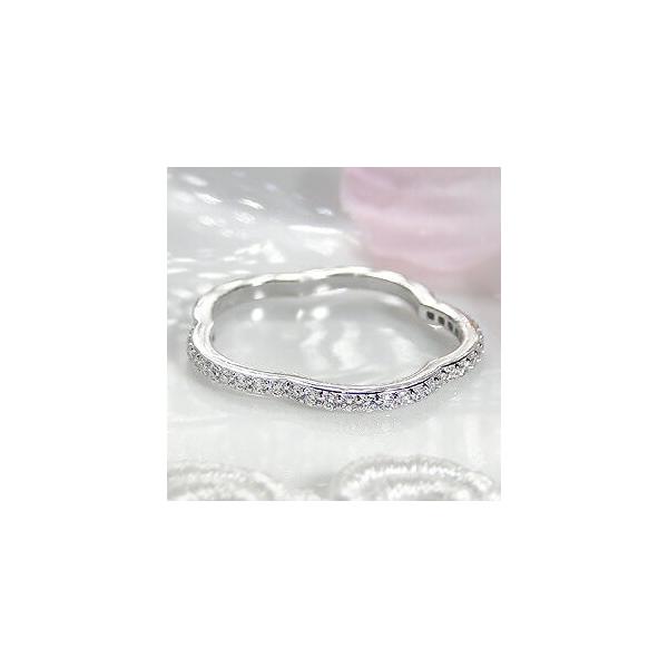 ダイヤモンド エタニティ リング プラチナ フラワー 指輪 pt900 0.25ct