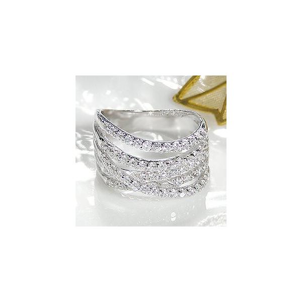 pt900 0.82ct ダイヤモンド 5連 グラマラス エタニティリング