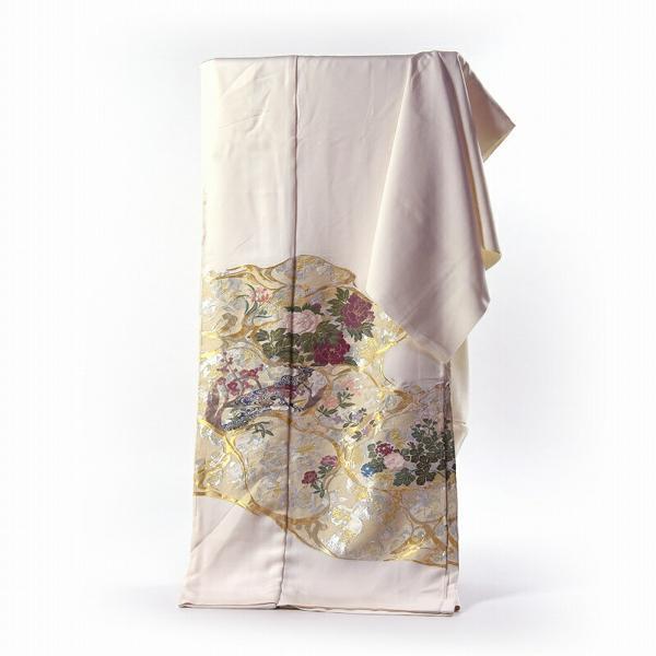 寿光織 最高峰縫取刺繍 訪問着／留袖 琳派彩映 生成り色 手縫いお