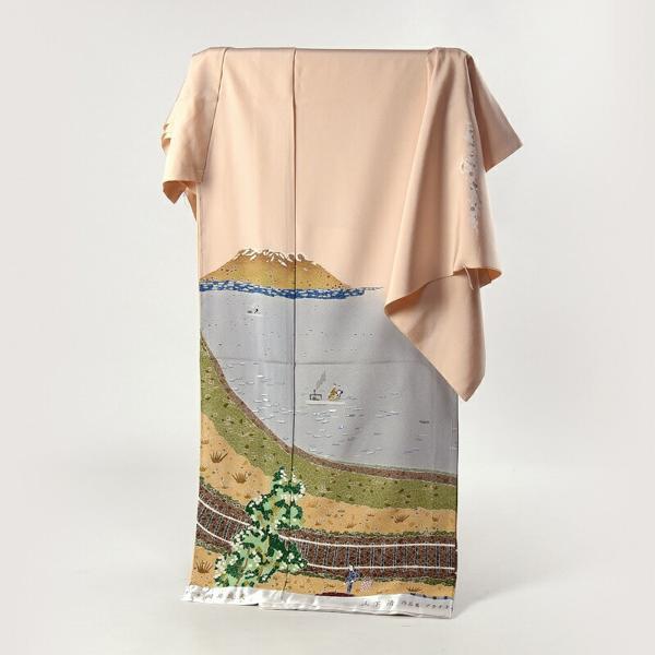 訪問着 手縫いお仕立て付き 山下清作品集 桜島 プラチナ本金 岡島良夫