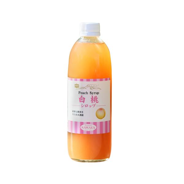 沢屋　白桃シロップ 500ml