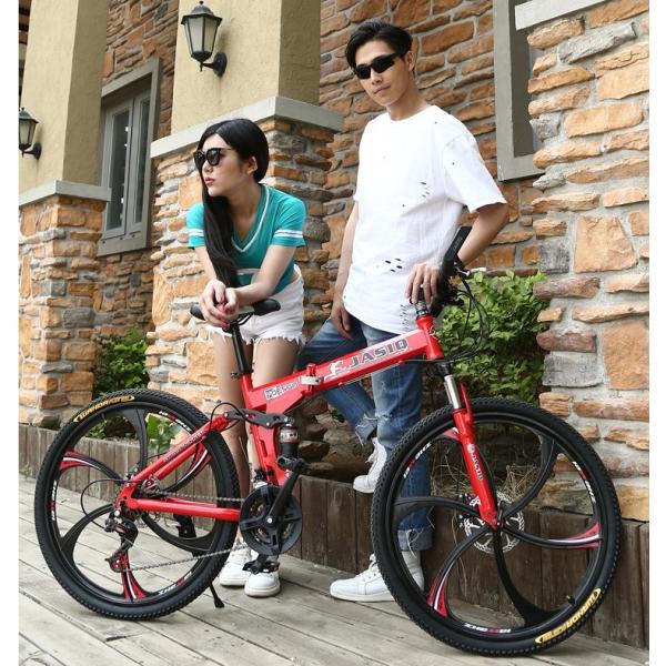 クロスバイク マウンテンバイク ショックアブソーバー付き 折りたたみ自転車 26インチ 4色 6段ギア カギ付き メンズ レディース 通勤 通学 街乗り Mdrkrm29 サヤショップ 通販 Yahoo ショッピング