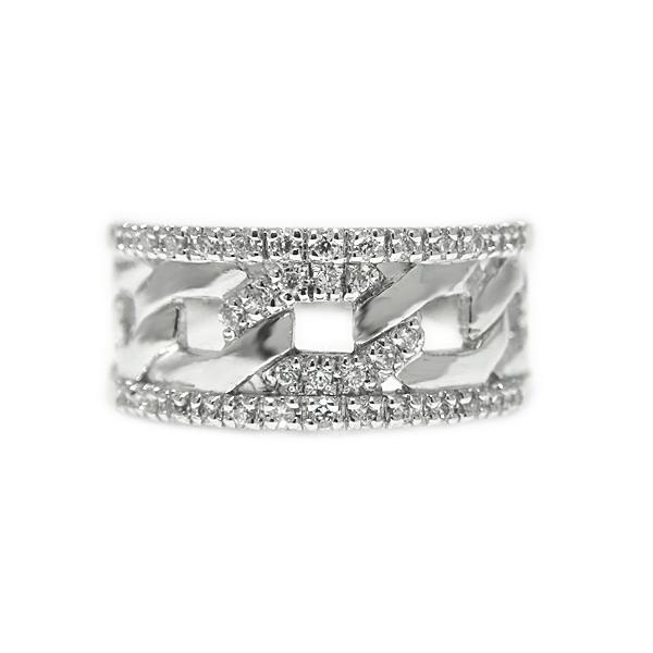 PT900プラチナ リング 指輪 ダイヤモンド 透かし 幅広 太め 大ぶり 