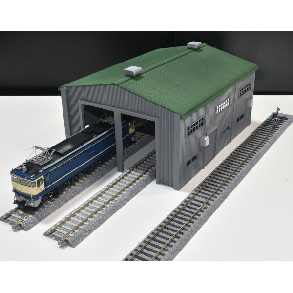 カトー 【HOゲージ】1/80 16番 HOゲージ用 電車庫(機関庫) ※塗装