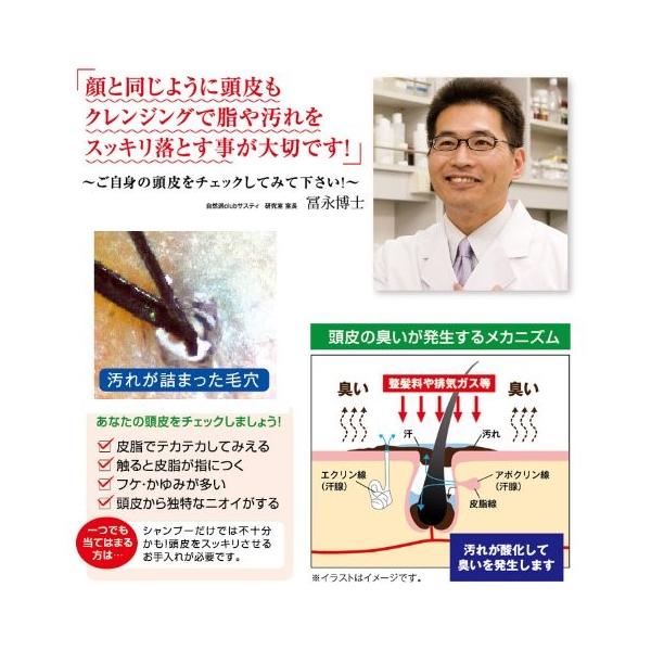 利尻頭皮クレンジング シャンプー ショップサザナミ 利尻頭皮クレンジング 300ml 3本 レディースヘアケア 無添加