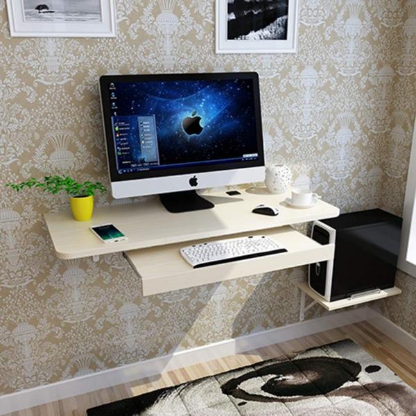 折りたたみ式テーブルウォールマウント ノートパソコン デスク フローティングノートブックデスク 勉強テーブル 壁掛け コンピュータテーブル