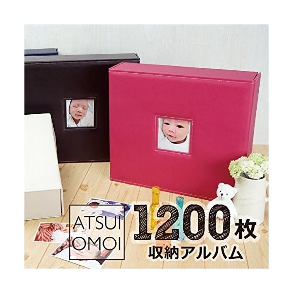Omoi 10収納 Atsui 大容量フォトアルバム Atsui 6面 L判 メガアルバム ポケットアルバム 6面 ピンク アルバム 4冊セット Sb18ショップ