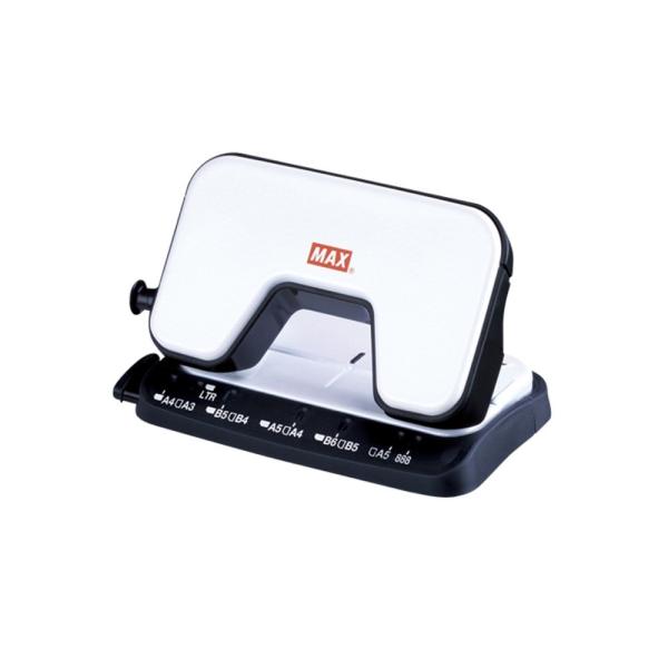 ★マックス　パンチ　スクーバシリーズ★中空刃採用の軽あけパンチ■メーカー：マックス■品番：DP-15T/W■本体色：ホワイト■穿孔能力：15枚（一般的なPPC用紙）■穴奥行き：12mm■2穴式/穴間隔：80mm■穴径：6mm■ゲージ付き■本...