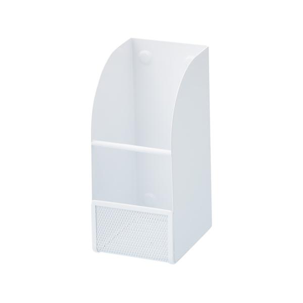 ★LIHIT LAB マグネットラック■スチール面に強力磁石でしっかり貼り付くマグネットラック■Sサイズ■対荷重：約1.5kg＊対荷重はメーカー基準により算定■メーカー：リヒトラブ■品番：A-7450-0■カラー：ホワイト■外寸：幅80×奥...