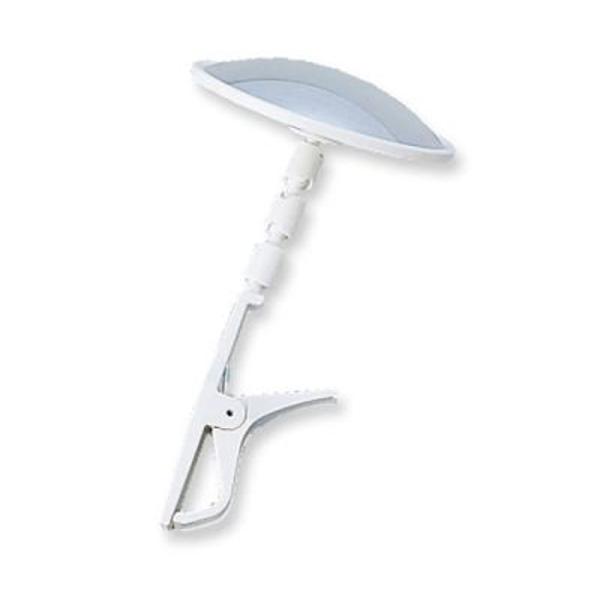 ★鏡面120R/クリップ式★ガレージや通路の安全確認向けに■メーカー：共栄プラスチック■品番：SM-120RC-IV■カラー：アイボリー■クリップで取り付けるタイプ＊クリップ開口幅：50mm■鏡部分直径148mm、全長240mm、クリップ幅...