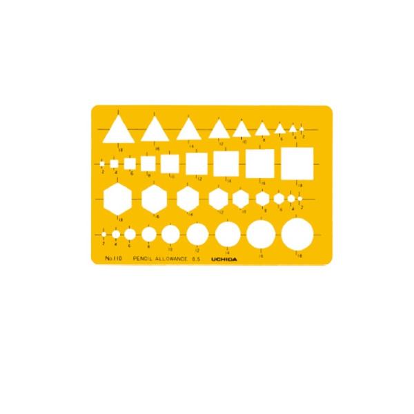 (未使用･未開封品)　ウチダ テンプレート No.110 組合せ定規 1-843-0110 ar3p5n1 ウチダ テンプレート「1-843-0110」組合せ定規 No.110 : 文具