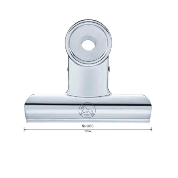 ★特大サイズ蛇の目クリップ（目玉クリップ）■サイズ：特大■クリップ幅：100mm（とじ枚数約180枚/コピー用紙換算）■メーカー：ライオン事務器■品番：No.50BC　（269-00）■販売単位：1個