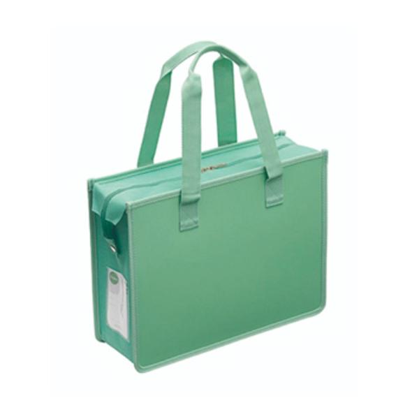 他サイト： サクラクレパス ノータムオフィストートバッグＪ　UNT-A4JC#46 グリーングレー ファスナー付きの商品画像