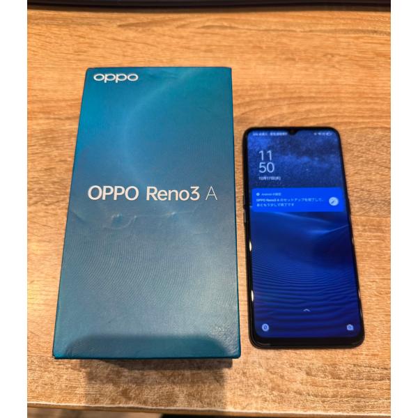 Reno 【中古正常品】OPPO Reno3A 128GB ブラック SIMフリー A002OP