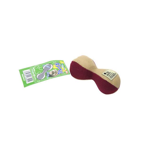 フェレットちゃんの小さなお口でも咥えやすいおもちゃのダンベルです。鈴とフィルムが仕込んであるので、振るとシャカシャカ音が出ます。細長く抱きつきやすいので、フェレットちゃん達に大人気！※ダンベルはメーカーの都合により色が変わることがあります。...