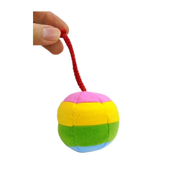 ころころ転がるカラフルでやわらかいボールです。中に鈴が入っているので、紐を持って振るとリンリンと楽しい音が鳴ります。あっちに運んで、こっちに隠して、フェレットちゃんがたくさん遊べるおもちゃです。