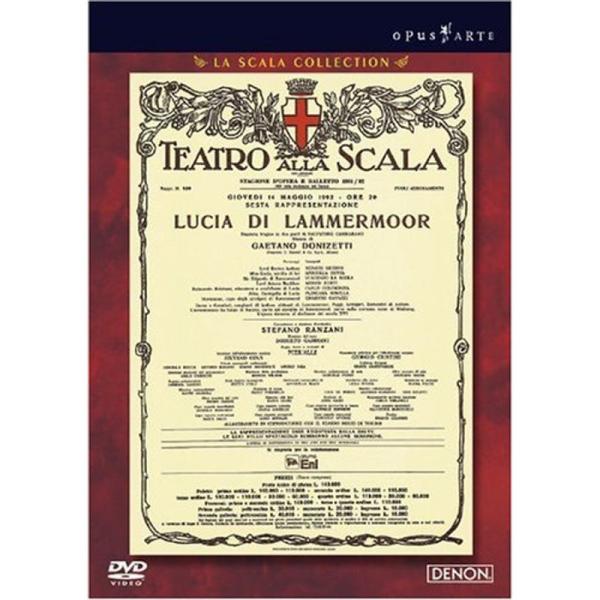 ドニゼッティ作曲 歌劇《ランメルモールのルチア》 ミラノ・スカラ座 1992 DVD: 商品のタイトル【中古品】(中古品)＝使用済み中古品です。画像の商品はサンプル画像です。実際に届く商品と異なりますのでご了承下さいませ。※中古品のため、商...