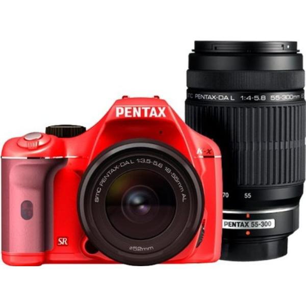 PENTAX デジタル一眼レフカメラ K-x ダブルズームキット レッド/ピンク