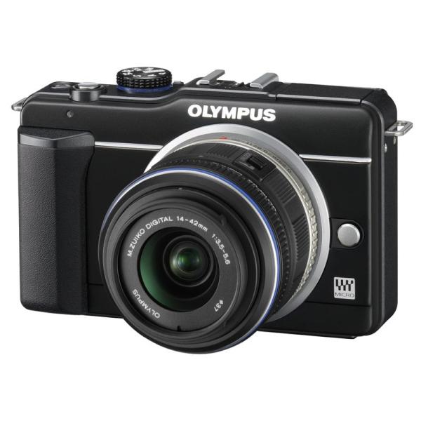 ミラーレスカメラE-PL1sと標準ズームレンズのスマホ取り込みセット OLYMPUS ミラーレス一眼 E-PL1s レンズキット ブラック LKIT BLK