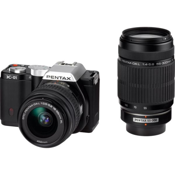 PENTAX ミラーレス一眼カメラ K-01ダブルズームレンズキット ブラック