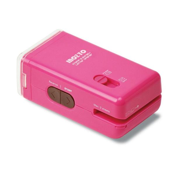 【中古】INOZTO シュレッダー 多機能 コンパクト 3in1 レターオープナー 保護スタンプ ピンク INOZTO シュレッダー 多機能 コンパクト 3in1 レターオープナー 保護