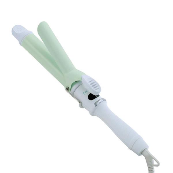 SALONIA サロニア セラミック カール ヘアアイロン 海外対応 プロ仕様 MAX210℃ (32mm, プレイフルグリ―ン)