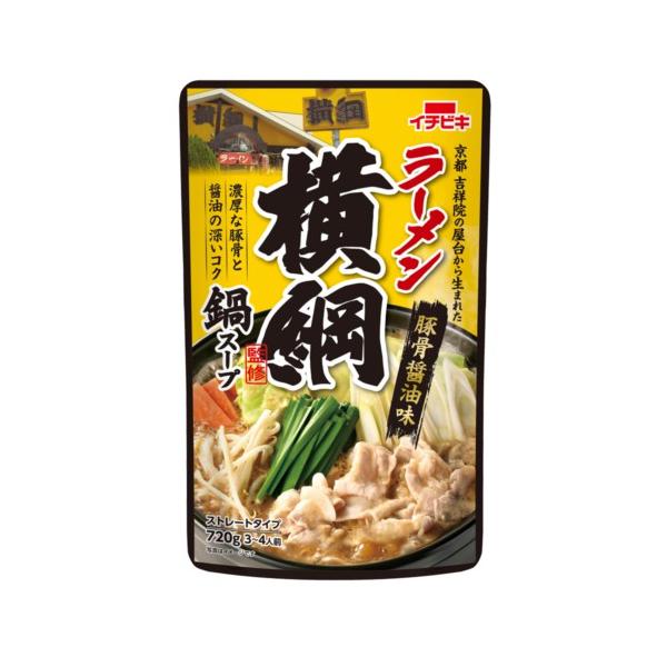 イチビキ ストレート ラーメン横綱監修鍋スープ 豚骨醤油味 3〜4人前 (720g) 調味料 つゆたれ