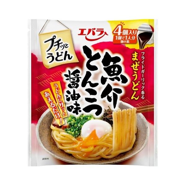 【在庫処分】賞味期限：2027年1月22日 エバラ プチッとうどん 魚介とんこつ醤油味 (22g×4個)