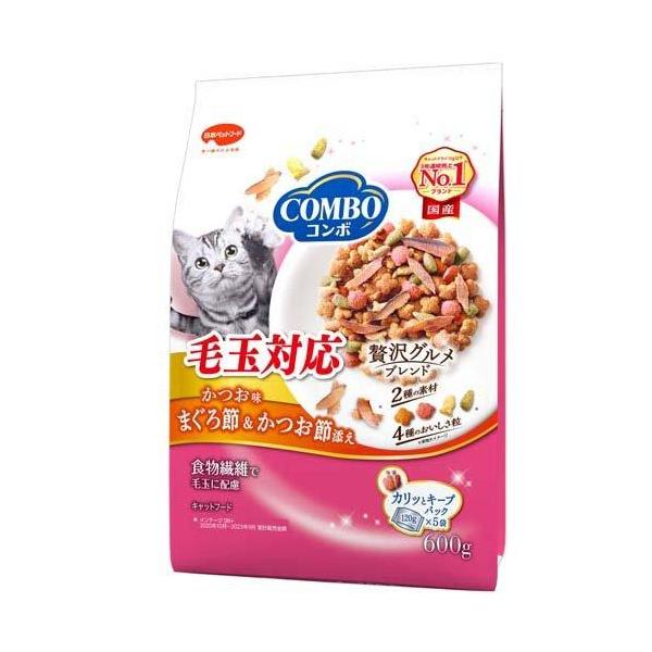 他サイト： 【J】 コンボ キャット 毛玉対応 かつお味・まぐろ節・かつお節添え (600g) キャットフードの商品画像