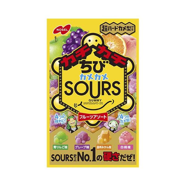 ノーベル製菓 カチカチ ちびカメ サワーズ フルーツアソート 袋 (70g
