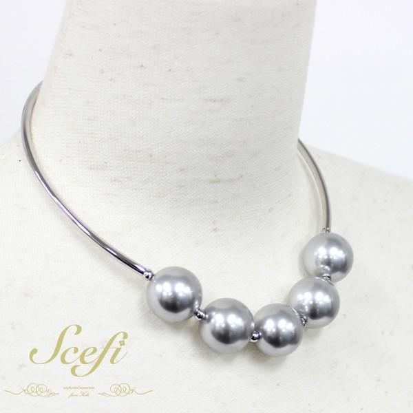 パール ビジュー ネックレス レディース アクセサリー グレーパール 結婚式 パーティ 5gpn52 D 老眼鏡 アクセサリーシェフィ 通販 Yahoo ショッピング