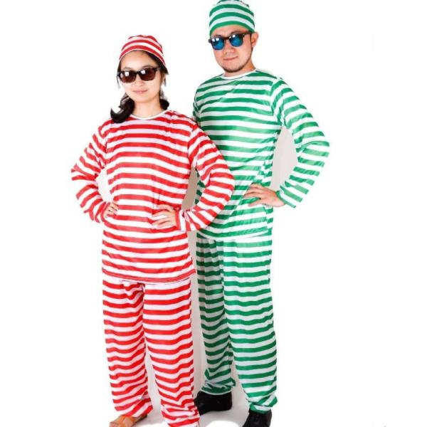 囚人服 ボーダー 赤 緑 コスプレ コスチューム 衣装 ハロウィン 男女兼用 帽子付 Buyee Buyee Japanese Proxy Service Buy From Japan Bot Online