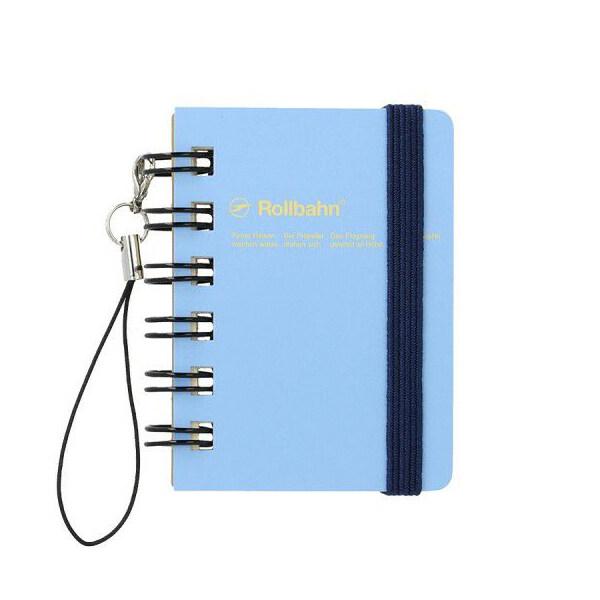 ロルバーン ポケット付メモ ミクロ ライトブルー ストラップ付